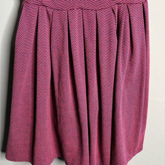Cooperative Purple Striped Sleeveless A Line Lined Dress Exposed Zipper Sz 2 - Picture 3 of 7
